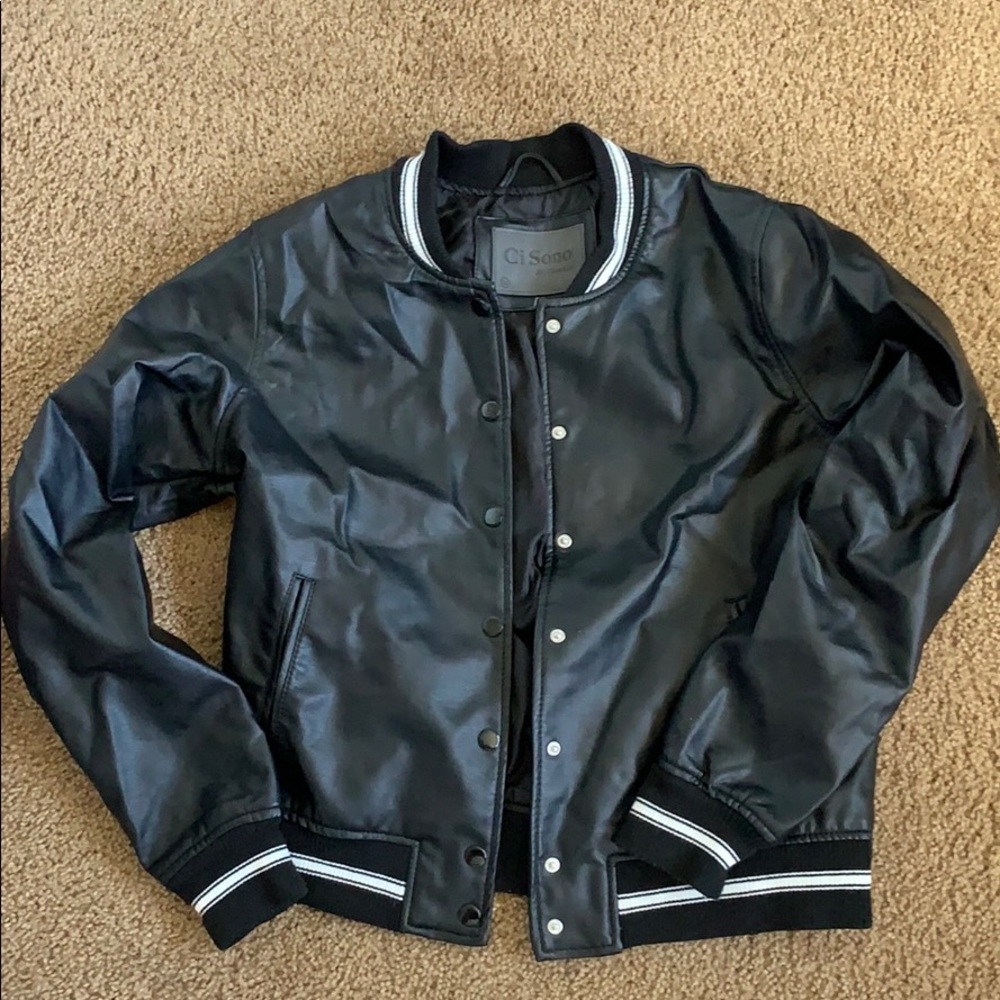 Ci sono leather bomber jacket